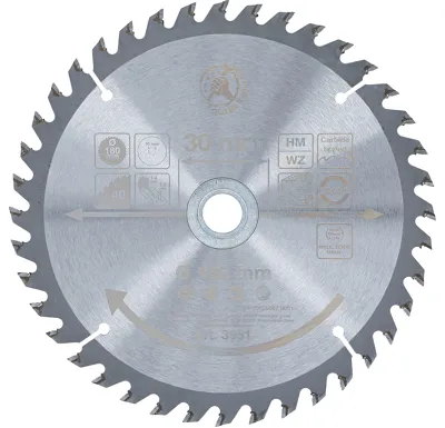 BGS Pilový kotouč ze slinutého karbidu, O 180 x 30 x 2,5 mm, 40 zubů - BGS 3951