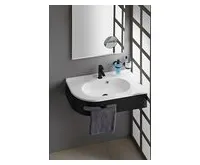 SAPHO PULSE umyvadlo rohové, litý mramor, 75x45cm, pravé, bílá (1)