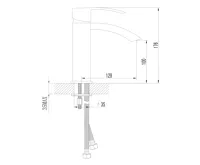 SAPHO GINKO 35 stojánková umyvadlová baterie, černá mat (6)