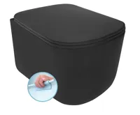 KERASAN TRIBECA závěsná WC mísa, Rimless, 35x54cm, černá mat