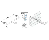 AQUALINE Sušák ručníků na otopná tělesa 46cm rovný, bílá (5)
