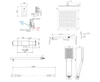 SAPHO SPY podomítkový sprchový set s pákovou baterií, 2 výstupy, černá (2)