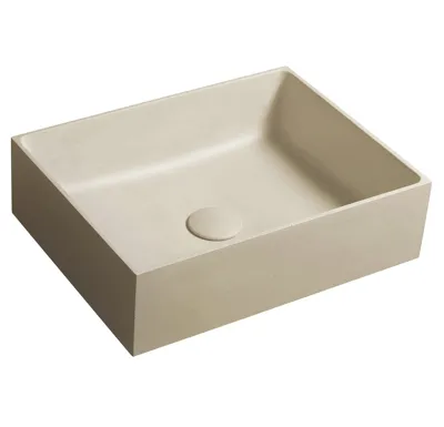 SAPHO FORMIGO betonové umyvadlo na desku, 47,5x36,5cm, žlutá