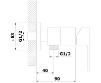 BRUCKNER SIEGER nástěnná sprchová baterie, chrom (2)