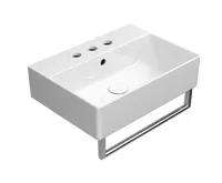 GSI KUBE X keramické umyvadlo 50x37cm, broušená spodní hrana, 3 otvory, bílá ExtraGlaze (4)