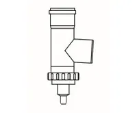 ALMEVA STARR revizní T-kus se změnou směru a odtokem  60mm