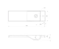 SAPHO AGOS umývátko, litý mramor, 80x22cm, levé/pravé, bílá (10)