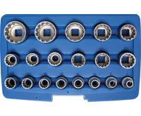BGS Hlavice nástrčné 1/2, Gear Lock, 19 kusů