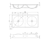 SAPHO JUNO dvojumyvadlo, litý mramor, 100x47cm, bílá (4)