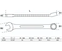 BGS Klíč očkoplochý 15/16", DIN 3113 (1)
