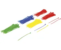 BGS Pásky vázací,  barevné, 2,4 x 100 mm, 200dílná