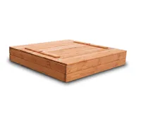 Dřevěné Pískoviště 120x120 cm - barva týk (2)