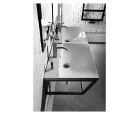 SAPHO MARIA dvojumyvadlo, litý mramor, 120x46cm, bílá (1)