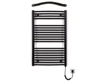 Koupelnový radiátor elektrický Thermal KDO-E 600/ 960 - 400W, pravý - černý mat
