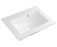 SAPHO YUKON umyvadlo, litý mramor, 60x45cm, bílá