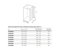 Sprchová stěna WALK IN, Novea, 110 x 200 cm, black ALU, sklo Čiré (5)