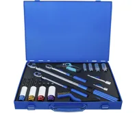 BGS Sada momentových klíčů, 6,3 mm (1/4&quot;), 10 mm (3/8&quot;), 12,5 mm (1/2&quot;), 2 - 24 Nm, 31dílná