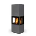 ROMOTOP Designové krby LERA C GH s děleným sklem, Thermaline světle šedivá 62