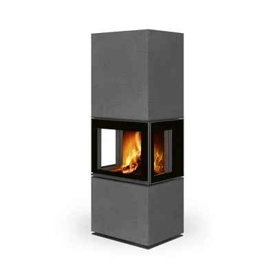 ROMOTOP Designové krby LERA C GH s děleným sklem, Thermaline tmavě šedivá 62