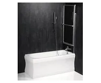 POLYSAN OLBIA vanová zástěna s pneumatickým zdvihem, š. 1230mm, stříbrná, čiré sklo (1)