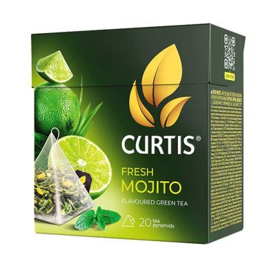 Curtis zelený čaj Fresh Mojito pyramidové sáčky 20 x 1.8 g