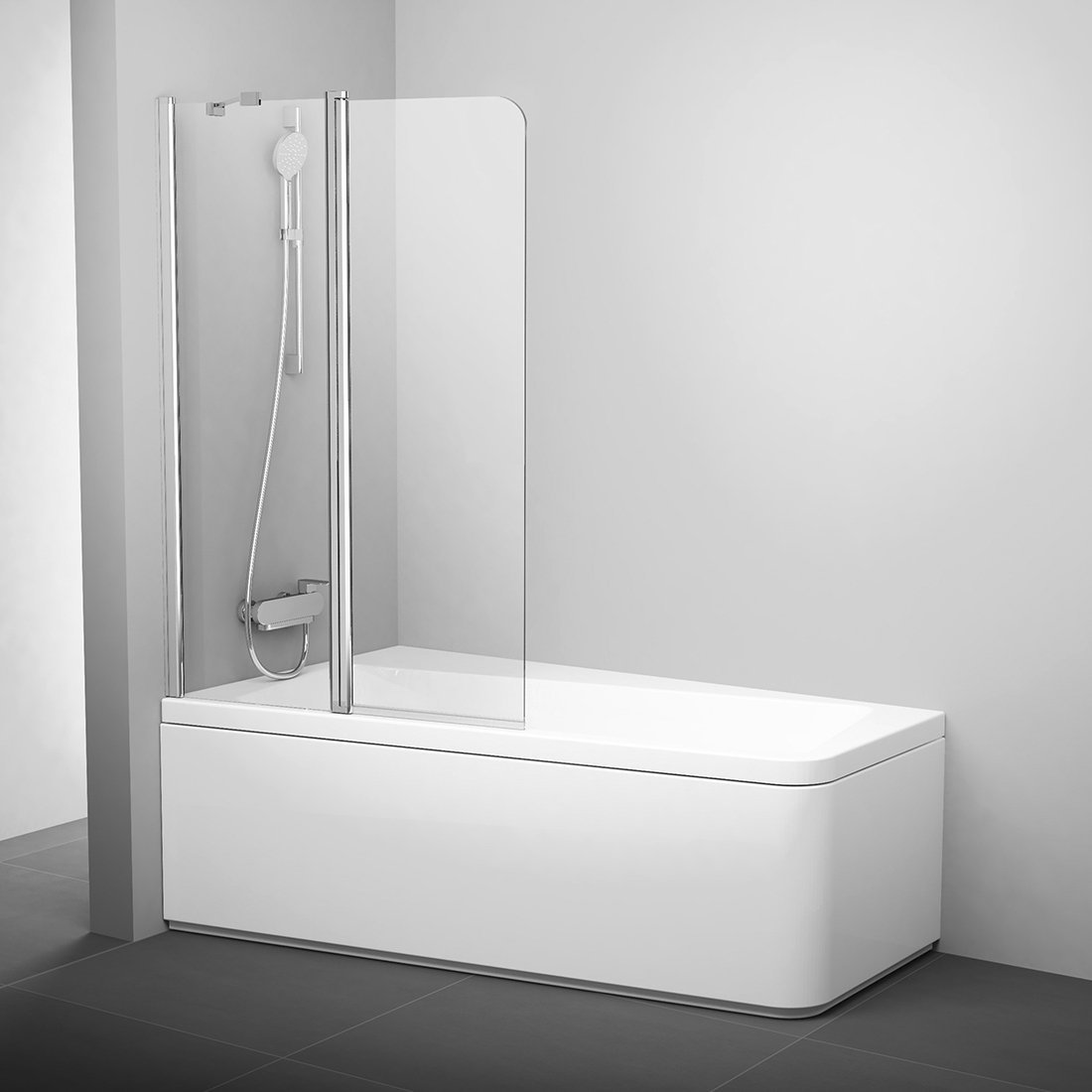 Ravak vanová zástěna 10cvs2-100 l bright alu+transparent