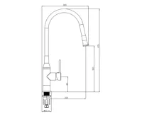 SAPHO SILI stojánková dřezová baterie, flexibilní ramínko, bílá/chrom (6)