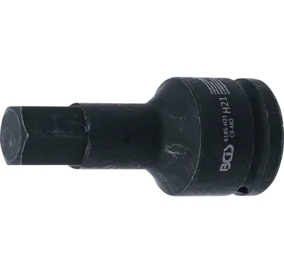 BGS Hlavice zástrčná tvrzená, délka 100 mm, 20 mm (3/4"), vnitřní šestihran 21 mm - BGS 6185-H