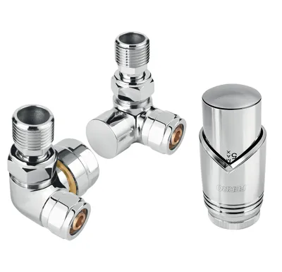 NOVASERVIS Sada na otopná tělesa, rohová, chrom - ZTO30CR