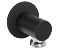 SAPHO Vývod sprchy, kulatý, tenká krytka, černá mat SAPHO Vývod sprchy, kulatý, tenká krytka, černá mat