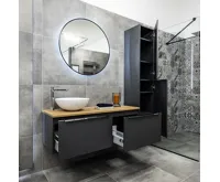 Mailo, koupelnová skříňka, antracit, 2 zásuvky, 1210x700x480 mm (9)