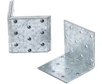 BGS Spojovací plechy, 60 x 60 x 60 mm, 4dílná, zinkované, děrované, úhlové BGS Spojovací plechy, 60 x 60 x 60 mm, 4dílná, zinkované, děrované, úhlové