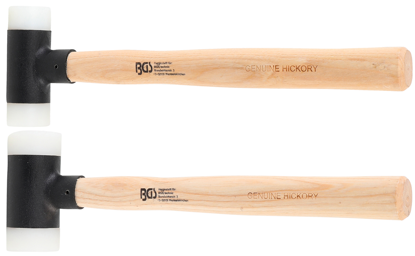 Bgs palice s nylonovými hlavicemi, 30 a 45 mm,2 kusy,hickory rukojeť