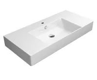 GSI KUBE X keramické umyvadlo 100x47cm, s odkládacími plochami, bílá ExtraGlaze