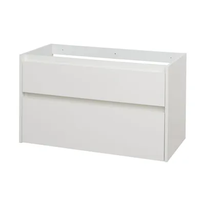 Opto, koupelnová skříňka, bílá, 2 zásuvky, 1010x580x458 mm