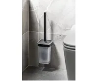 GEDY SAMOA WC štětka závěsná, mléčné sklo, černá mat (5)