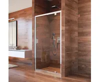 LIMA Sprchové dveře, pivotové, 80x190 cm, chrom ALU, sklo Čiré 6 mm (1)