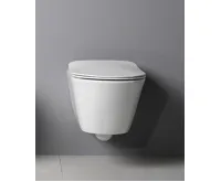 SAPHO AVVA SHORT závěsná WC mísa, Rimless, 35,5x49cm, bílá (6)