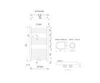 AQUALINE ALYA otopné těleso rovné 500x803mm, středové připojení, chrom (6)