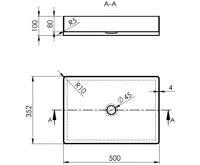 SAPHO AURUM nerezové umyvadlo na desku, 50x35,2cm, včetně výpusti, měď mat (4)
