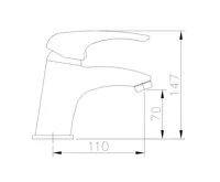 AQUALINE KASIOPEA stojánková umyvadlová baterie, chrom (5)