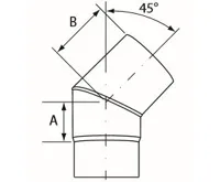 Almeva Koleno 45° - ø130 (1)