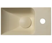 SAPHO PICCOLINO betonové umývátko 30,8x17cm, baterie vpravo, žlutá mat (9)