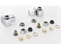 SAPHO CUBE COMBI připojovací sada ventilů ruční rohová, pravá, chrom (3)