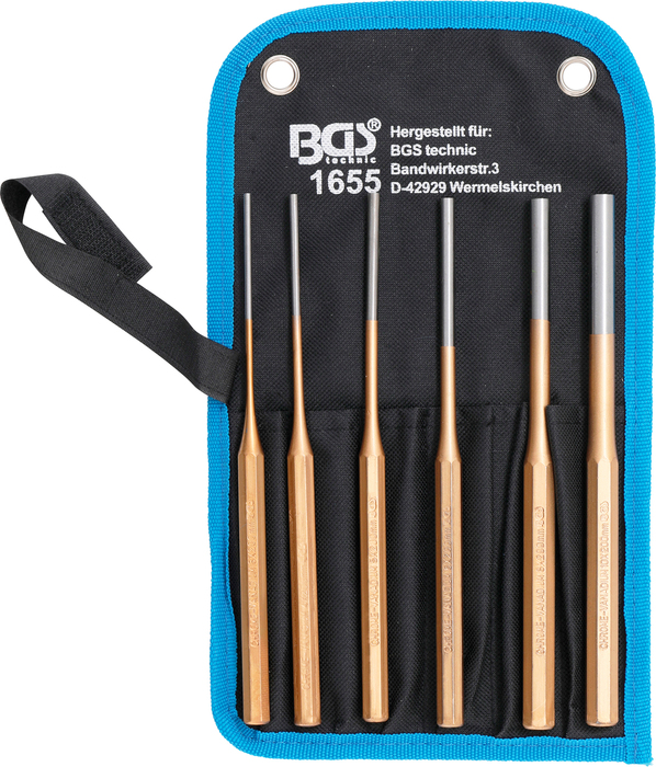 Bgs vyražeče 2,5 - 8,0 mm, extra dlouhé, 200 mm, sada 6 dílů cr-v