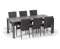 Rozkládací masivní stůl GRANADA XXL antracit IWH-10120004 | POŠKOZENO (7)