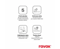 Ravak sprchové dveře BLIX BLDP4-180 satin+Transparent *