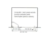 PROFI-RICH Sprchové dveře 100x190 - chrom - sklo - čiré CK10320E (1)