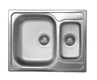 NOVASERVIS Dřez 49x62 1+1/2 s odkapem a přepadem nerez - DR49/62