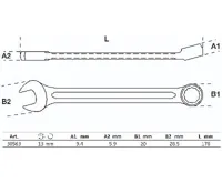 BGS Klíč očkoplochý, 13 mm (1)